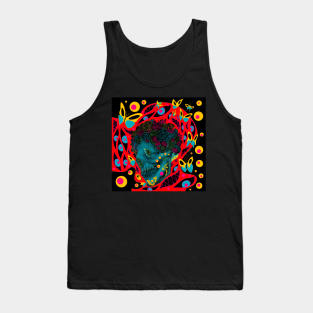 the flower skeleton catrina in ecopop arts Tank Top